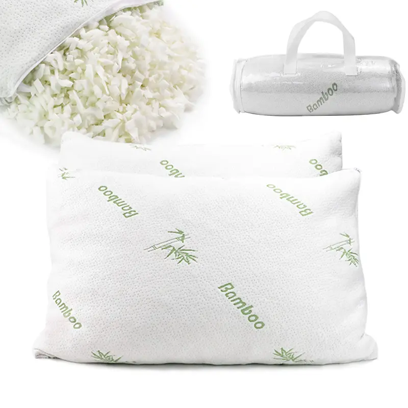 1pc Cervical Neck Pillow For Home Breathable Bamboo Fiber Pillow Cover Memory Foam Cooling Sleeping Pillows 51*76cm