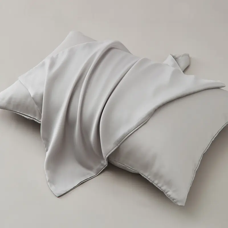 Silver Grey Summer Lyocell Bedding,Bamboo Fiber Duvet Cover or Cooling Fitted Sheet or Home Bed Pillow Shams