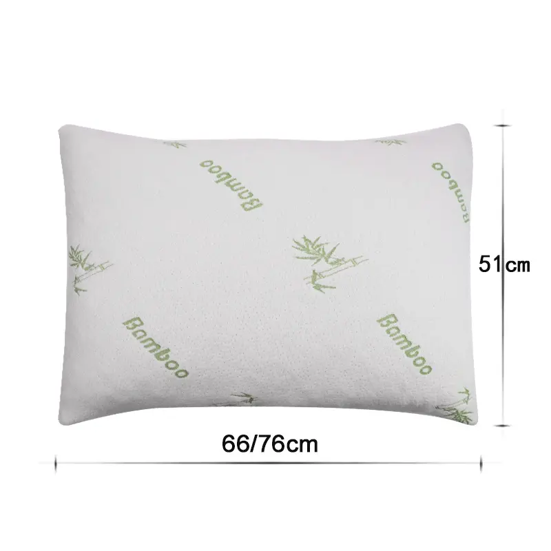 1pc Cervical Neck Pillow For Home Breathable Bamboo Fiber Pillow Cover Memory Foam Cooling Sleeping Pillows 51*76cm
