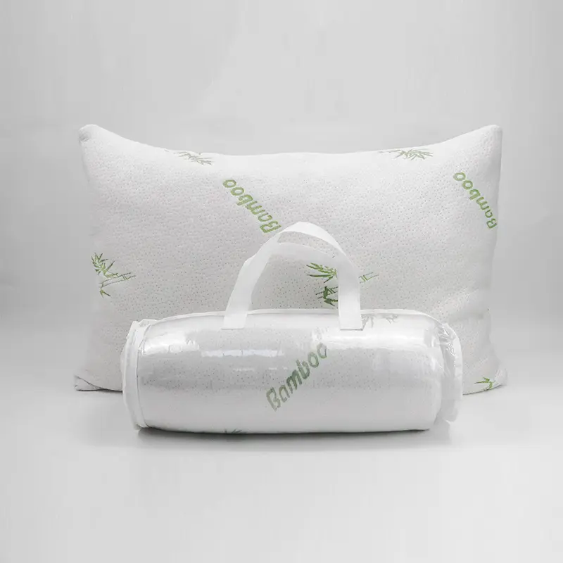 1pc Cervical Neck Pillow For Home Breathable Bamboo Fiber Pillow Cover Memory Foam Cooling Sleeping Pillows 51*76cm
