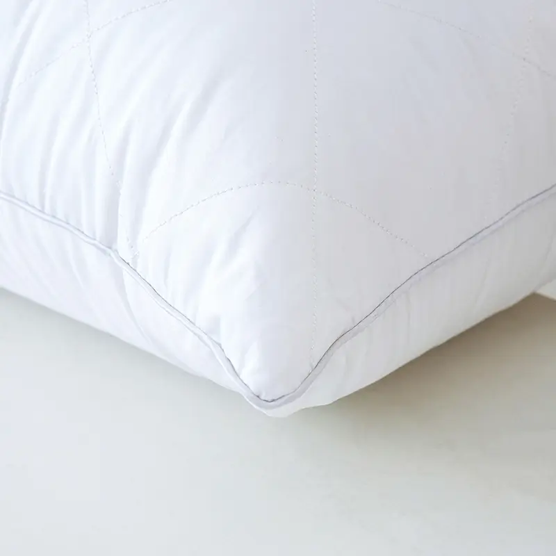 1pc White Pillow,100%Cotton Quilted AB Side Cover,Protect Neck Cervical Home Hotel Adult Pillow Core Inner 48x74cm 경추베개