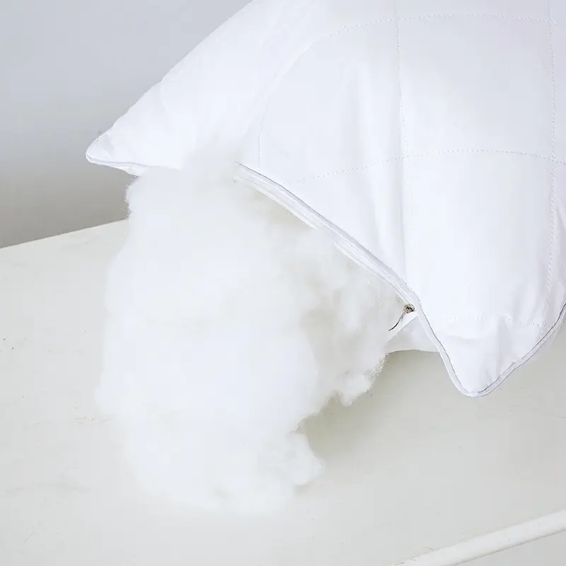 1pc White Pillow,100%Cotton Quilted AB Side Cover,Protect Neck Cervical Home Hotel Adult Pillow Core Inner 48x74cm 경추베개