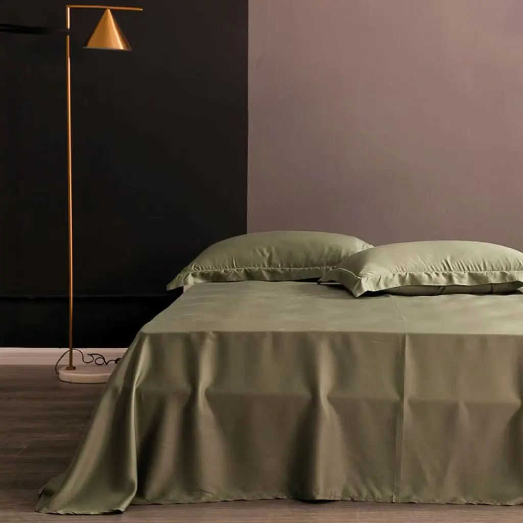 Single Duvet Cover 150*200cm Silky Eucalyptus Fiber Quilts Cover Olive Green Lyocell Fiber Comforter Covers Home Textile Oekotex