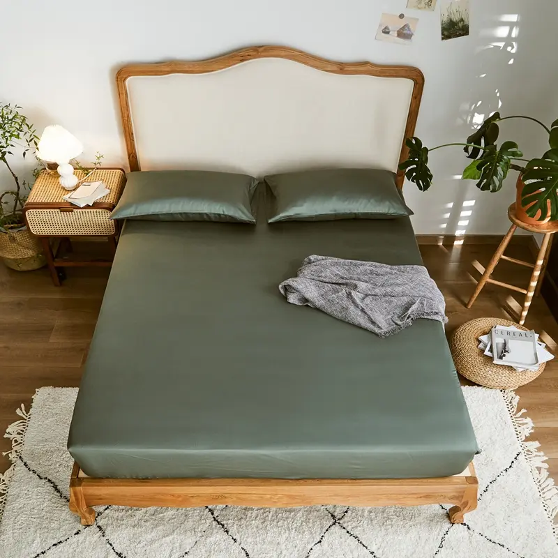 1pc Olive Green Duvet Cover,Summer Silky Lyocell Bamboo  Fiber Cooling Pass Oekotex,Full Queen King Three Size for Single Double