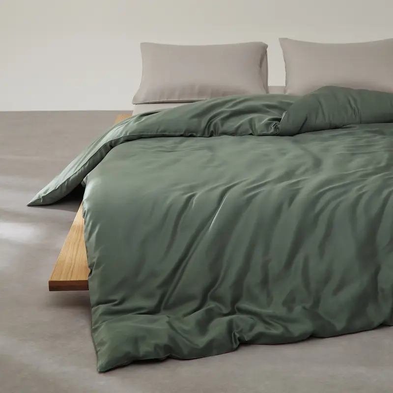 1pc Olive Green Duvet Cover,Summer Silky Lyocell Bamboo  Fiber Cooling Pass Oekotex,Full Queen King Three Size for Single Double