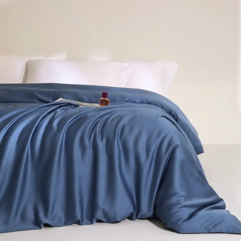 1pc 100% Lyocell Silk Duvet Cover,Super Soft Breathable Solid Color Quilt Covers Single Double King Size Comforter Bag 200*230cm