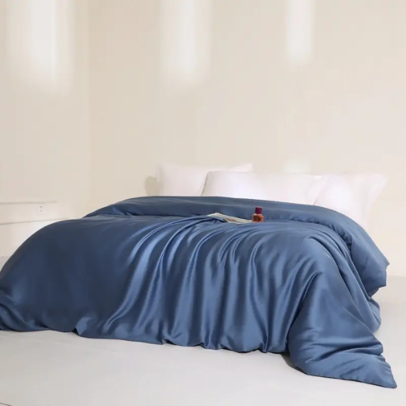 1pc 100% Lyocell Silk Duvet Cover,Super Soft Breathable Solid Color Quilt Covers Single Double King Size Comforter Bag 200*230cm