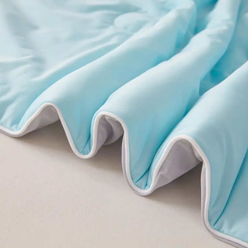 Blue Cooling Technology Summer Quilt, Soft Fresh Japan&Korean Cold Throw Blankets,Air Condition Comforter 150*200cm Patchwork