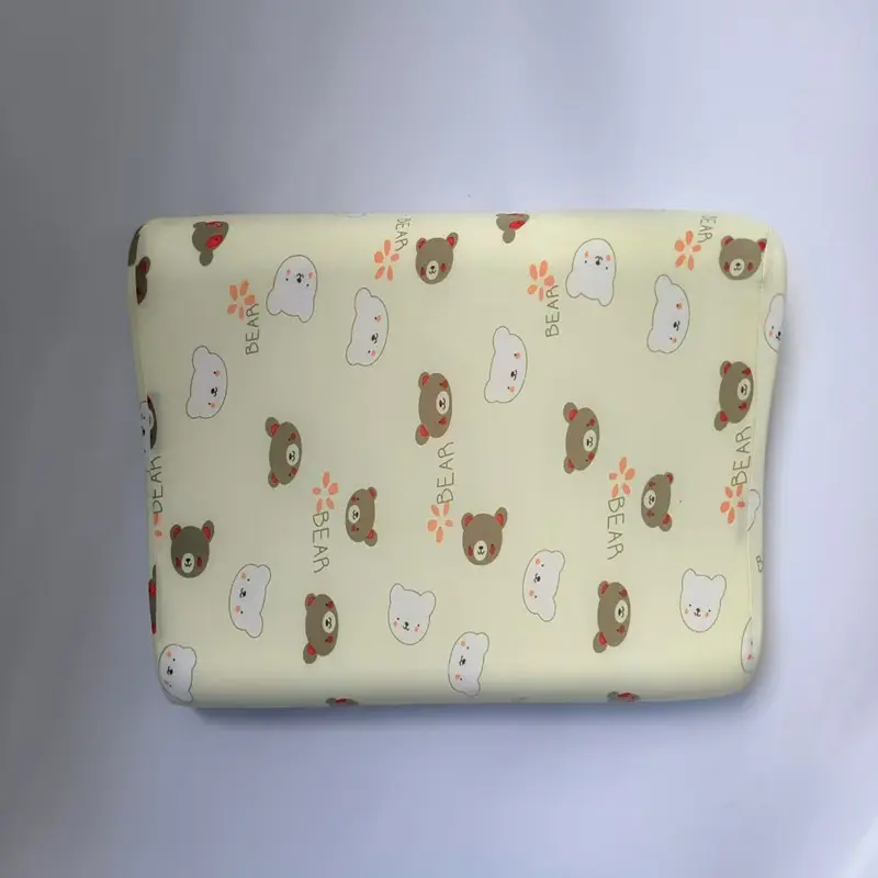 1pc Cartoon Bear Memory Foam Pillow Knitted Cotton Slow Rebound Sleeping Neck Cervical Health Care Pillows 30*50cm For Boy Girl
