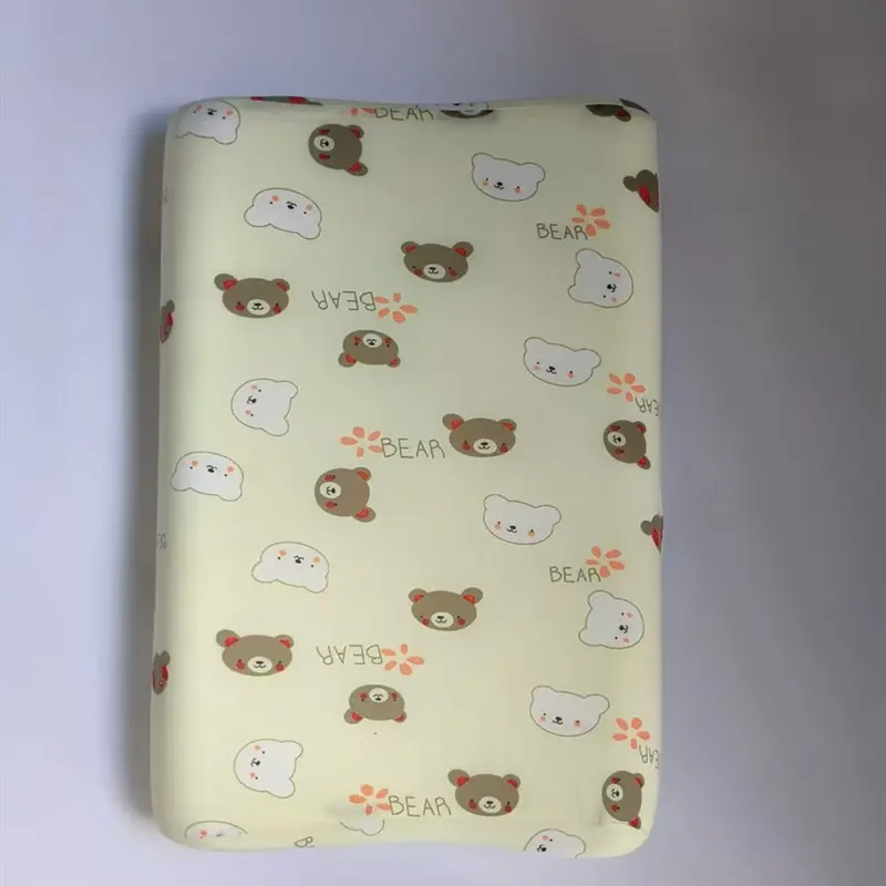 1pc Cute Bear Memory Foam Pillow Knitted Cotton Face Slow Rebound Sleeping Neck Cervical Health Care Pillows 30*50cm Boy Girl