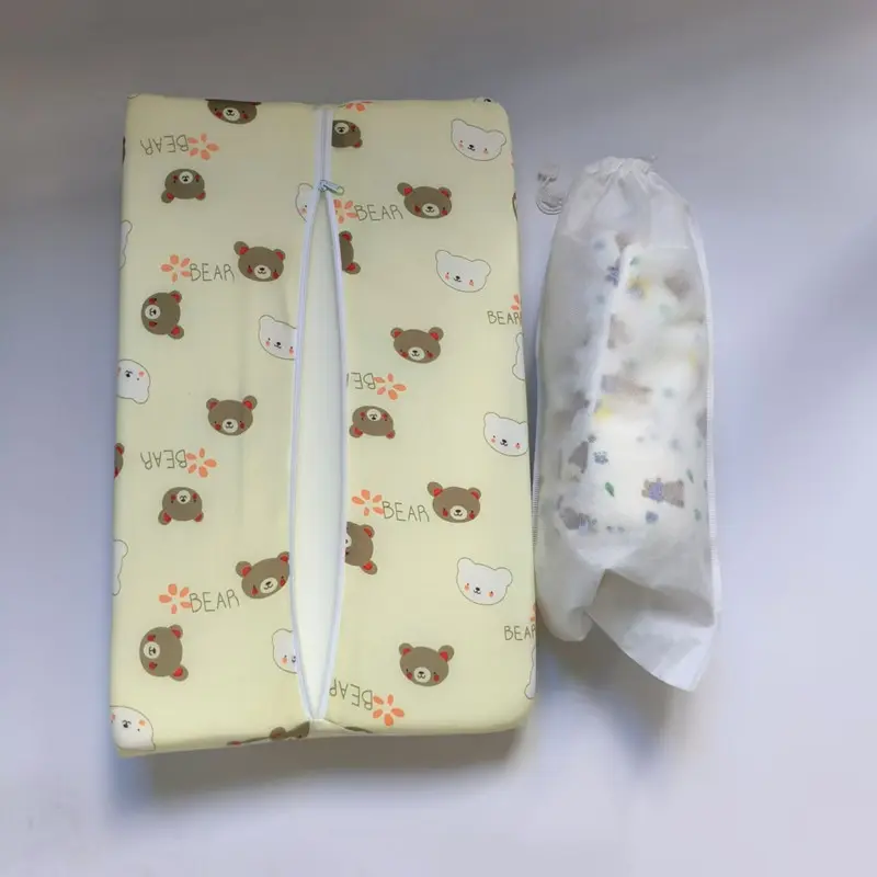1pc Cute Bear Memory Foam Pillow Knitted Cotton Face Slow Rebound Sleeping Neck Cervical Health Care Pillows 30*50cm Boy Girl