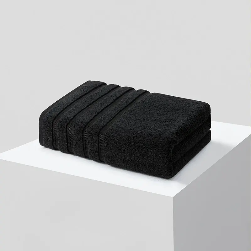 High Quality Solid Bath Towel With Striped,100%Cotton Soft Water Absorbent Beach Spa Bathroom Home Five-Star Hotel Towels 70*140
