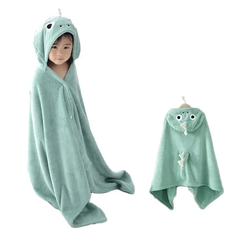 Baby Hooded Bath Towels Cartoon Animal Newborn Soft Towel Blanket Toddler Bathrobe Warm Sleeping Swaddle Wrap for Boys Girls