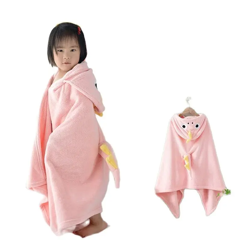 Baby Hooded Bath Towels Cartoon Animal Newborn Soft Towel Blanket Toddler Bathrobe Warm Sleeping Swaddle Wrap for Boys Girls