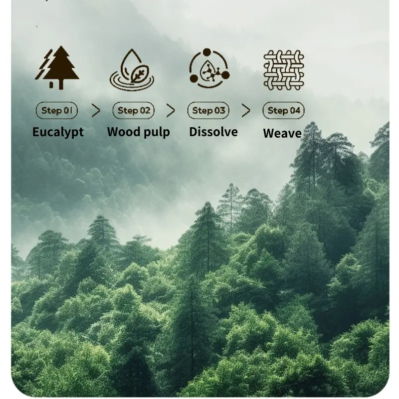 Solid Cool Sleeping Pillowcase 48*74cm*2pcs Lyocell Fiber Bedding Pillowslip Gum Tree Eucalypt Fiber Summer Cooling Eco Friendly