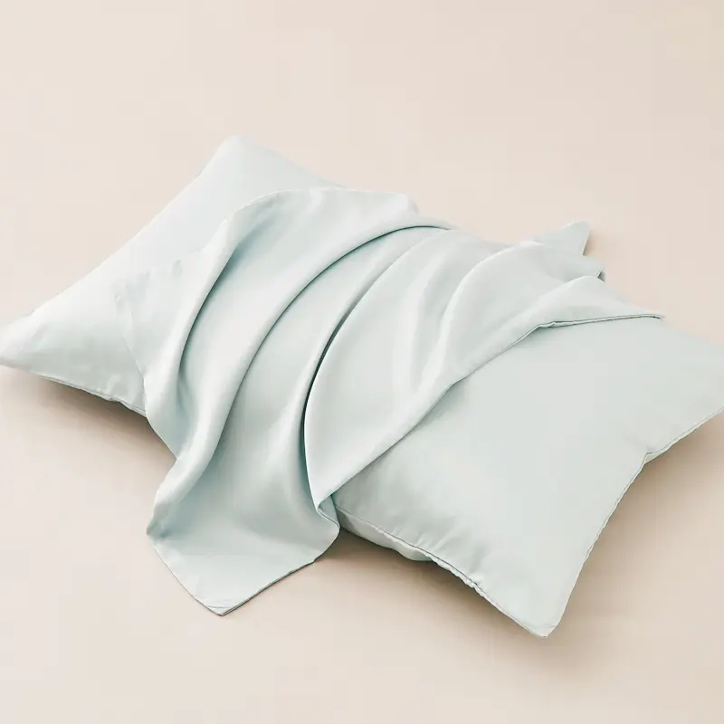 Solid Cool Sleeping Pillowcase 48*74cm*2pcs Lyocell Fiber Bedding Pillowslip Gum Tree Eucalypt Fiber Summer Cooling Eco Friendly