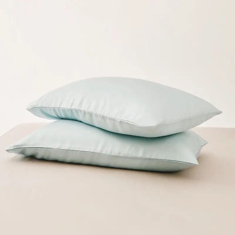 Solid Cool Sleeping Pillowcase 48*74cm*2pcs Lyocell Fiber Bedding Pillowslip Gum Tree Eucalypt Fiber Summer Cooling Eco Friendly