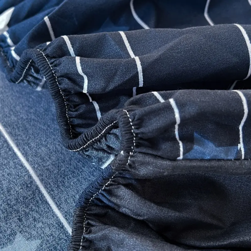 1pc 120*200cm Fitted Sheet,Soft Microfiber,Single Summer Mattress Cover With Elastic Band,Blue Star Moon Man Home Bed Linens