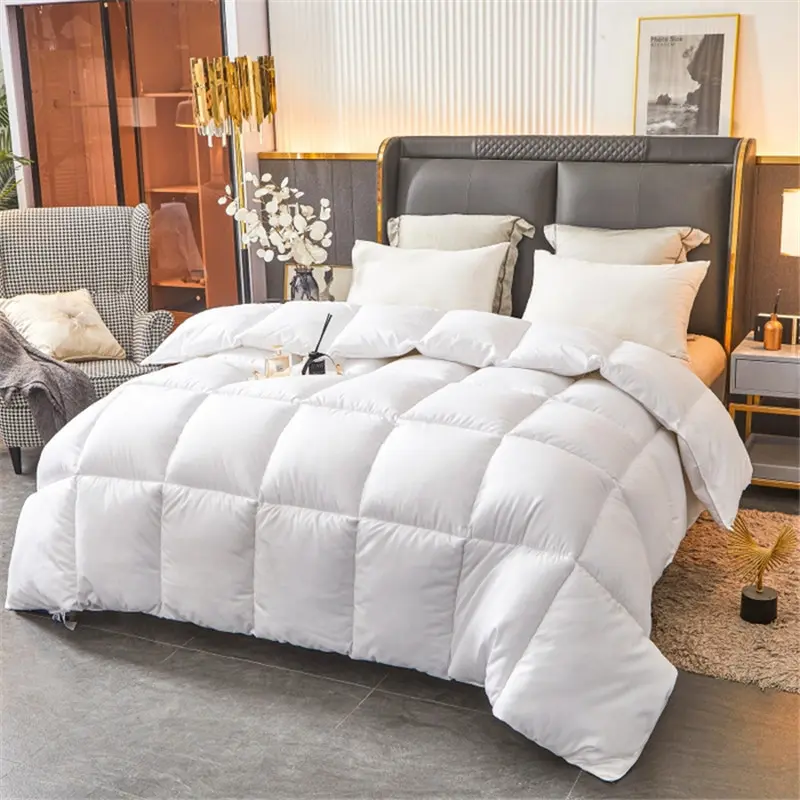 Winter Imitation Goose Down Quilt Five-Star Hotel Duvet Super Soft Fluffy Full Single Autumn Spring Comforter Quilted Blanket