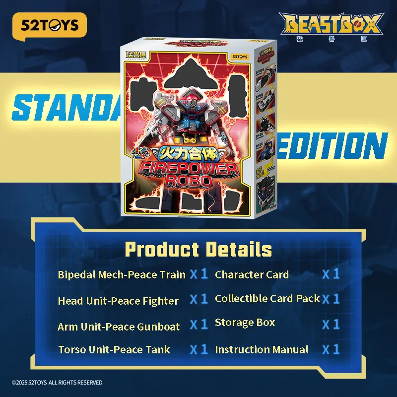 52TOYS 1/4 SQUAD FIREPOWER ROBO, Deformation Toys Action Figure, Collectible Converting Toys