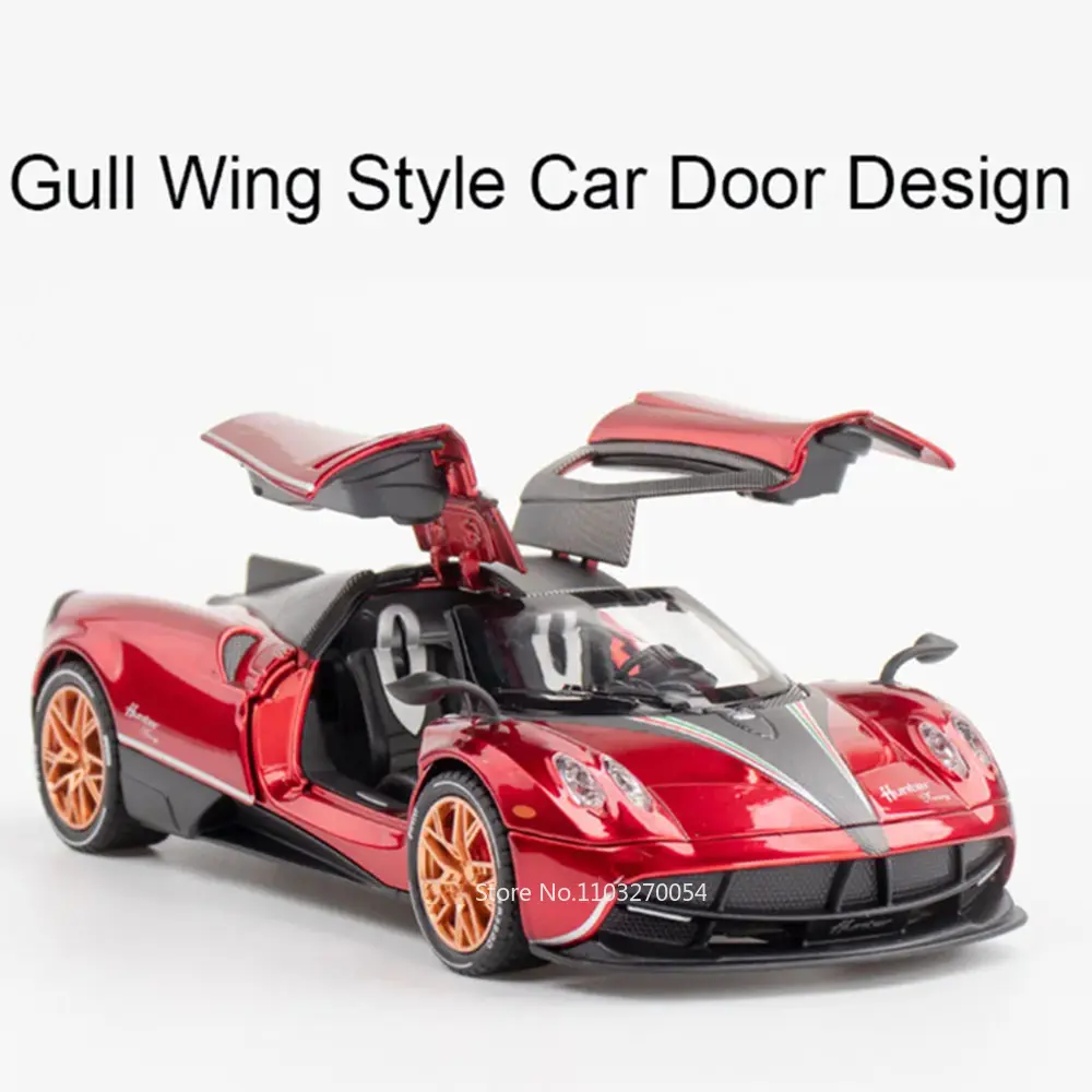 1/22 Pagani Huayra Dinastia DBS Alloy Cars Model Toy Simulation Diecast Metal Sound and Light Sports Car Kids Gifts Collections