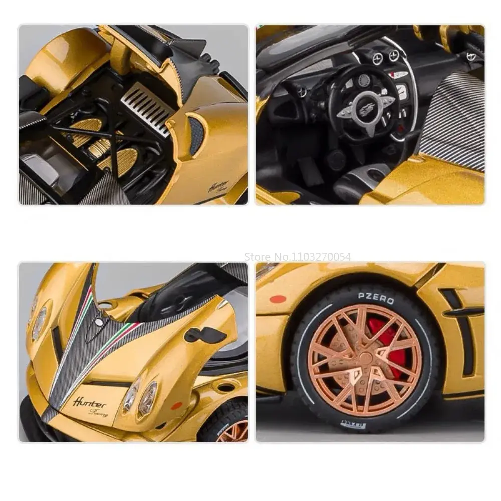 1/22 Pagani Huayra Dinastia DBS Alloy Cars Model Toy Simulation Diecast Metal Sound and Light Sports Car Kids Gifts Collections