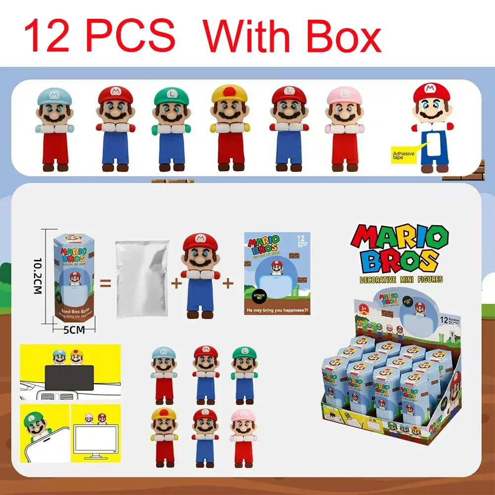 Super Mario Bros Style Sonny Angel Dreaming Series Mini Anime Figure Dolls Cute Collectible Toys for Kids Birthday Gift Party