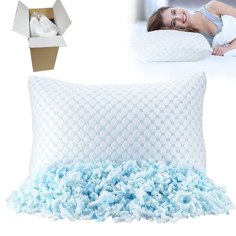 1pc Summer Cooling Pillow For Home Hotel,Cool Silky Ice Fiber Pilowcase,Soft Memory Foam Sleep Pillows Drop Shipping 51*66cm