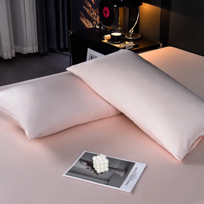 US Full Bedding Fitted Sheet Pink Lyocell Fiber Bed Covers Mattress Cover with Elastic Band Breathable Silky Natural Bedding