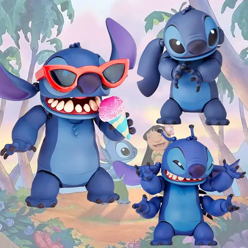 New Kaiyodo Stitch Action Figure Revoltech Stitch Figurine 626 Joint Movable Figures Kid Toys Children Gifts