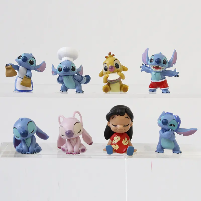 8pcs/Set Stitch Figure Toys PVC Figure Collectible Model Toys for Children Birthday Gift