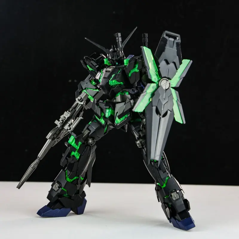 New Xingdong Limited HG 1/144 UNICORN RX0 Fluorescent Green Figures Assembly Model Toy Collection Gift