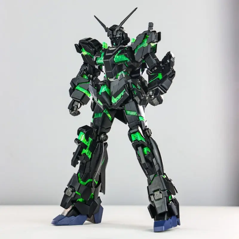 New Xingdong Limited HG 1/144 UNICORN RX0 Fluorescent Green Figures Assembly Model Toy Collection Gift