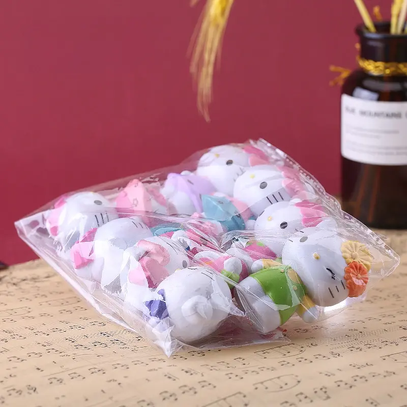 6Pcs/8Pcs Sanrio Figuren Dolls 5cm Hello Kitty Action Figure Cake Decoration Model Desktop Toy Car Decoration Children's Gifts