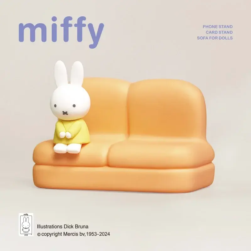 Kawaii Miffys Cartoon Surrounding Sofa Mobile Phone Stand Fashion Play Model Hand Desk Decoration Anime Doll Toy Kids Xmas Gifts