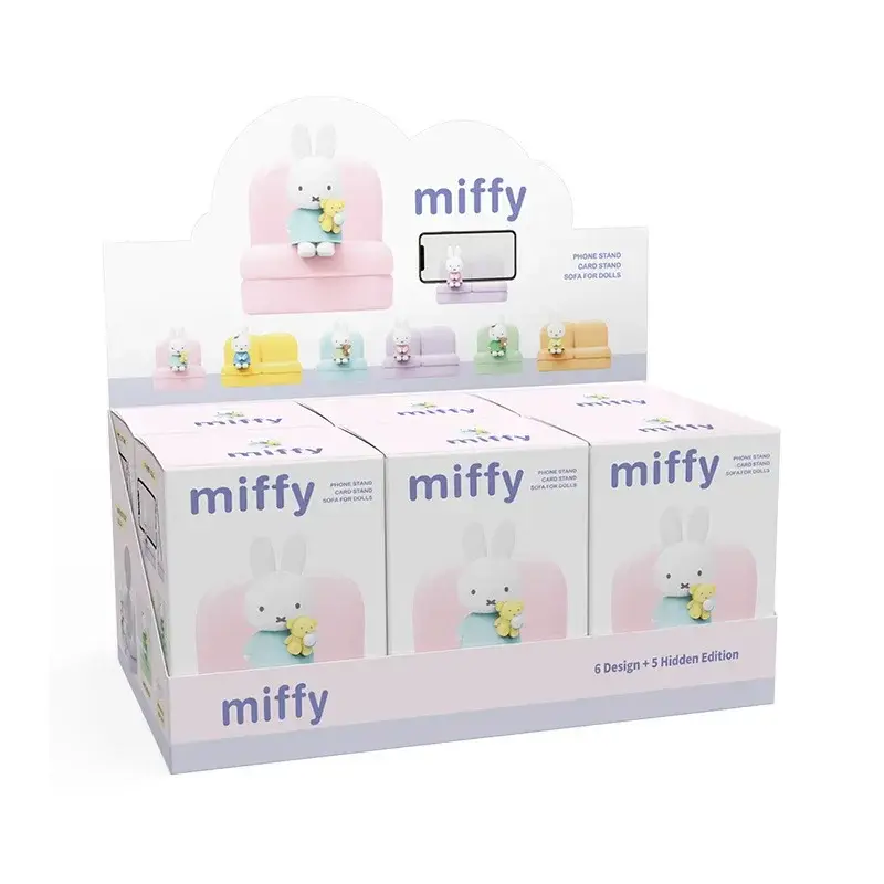 Kawaii Miffys Cartoon Surrounding Sofa Mobile Phone Stand Fashion Play Model Hand Desk Decoration Anime Doll Toy Kids Xmas Gifts