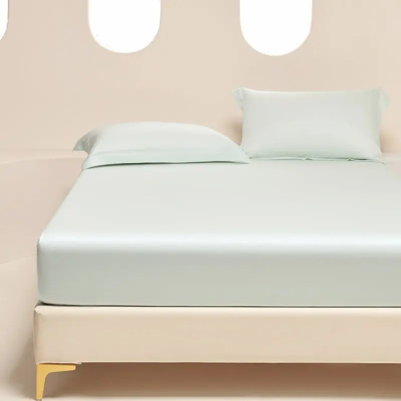 Silky Cooling 40s Lyocell Fiber Fitted Sheet Deep Pocket US King 183*203*40cm Eucalypt Tencel Bedding Mattress Cover