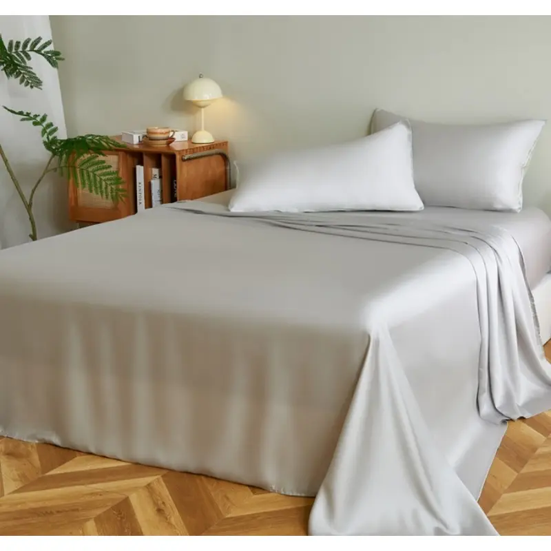 US queen Top Sheet,Pink Silky Breathable Lyocell Fiber Flat Sheet,228*259cm*1pc Skin-Friendly Wedding Home Girl Bed Linens