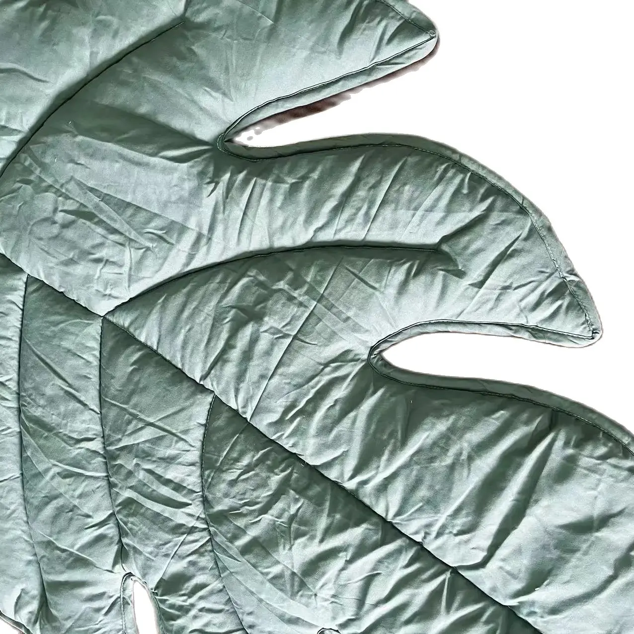 Creative Play Mat Baby Climbing Pad Green Plant Leaf Shaped 143*107cm Nordic Carpet Home Tapis Dual-use Home Quilts Rugs