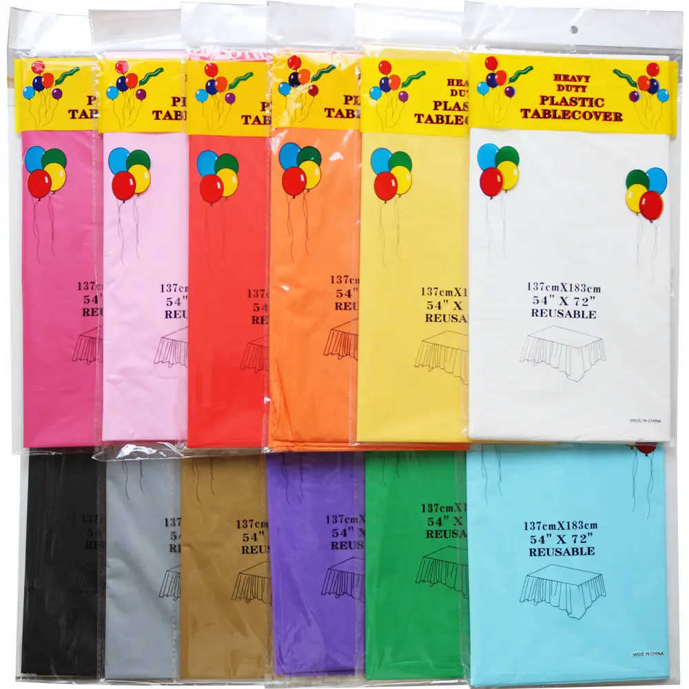 137x183cm Disposable Solid Color Tablecloth Birthday Party Wedding Christmas Table Cover Wipe Covers Rectangle Desk Cloth Decor