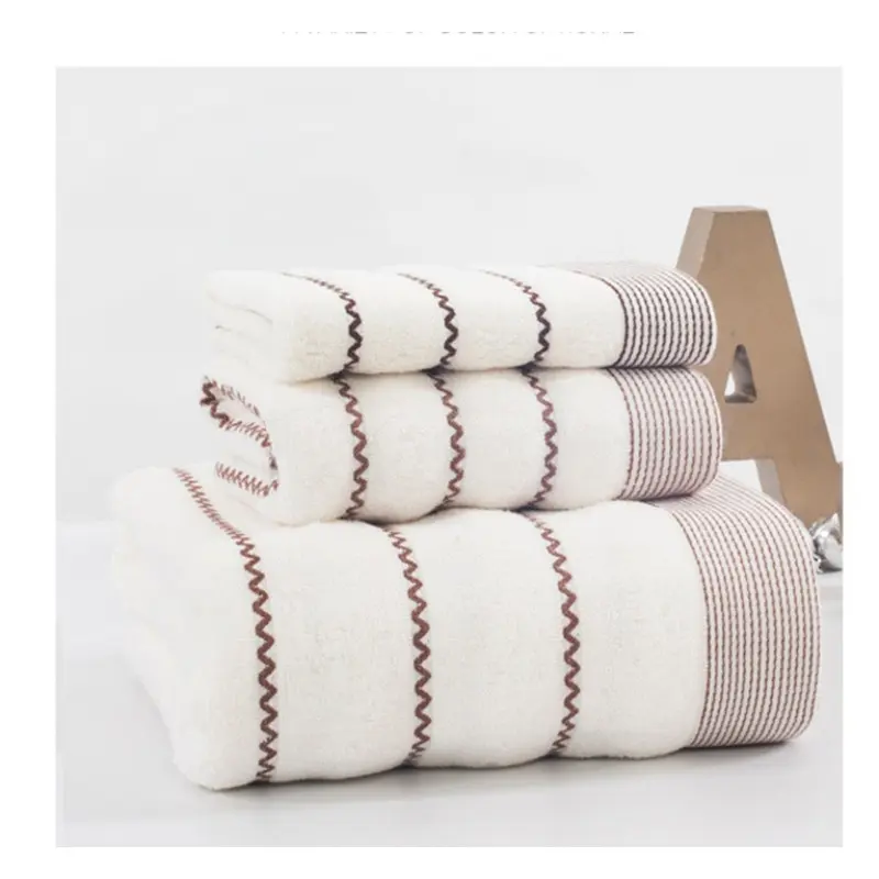 3-Piece Washcloths Towels Set, 100%Cotton Face Bath Towels for Bathroom Home Hotel Quick Dry Soft and Absorbent Solid Color