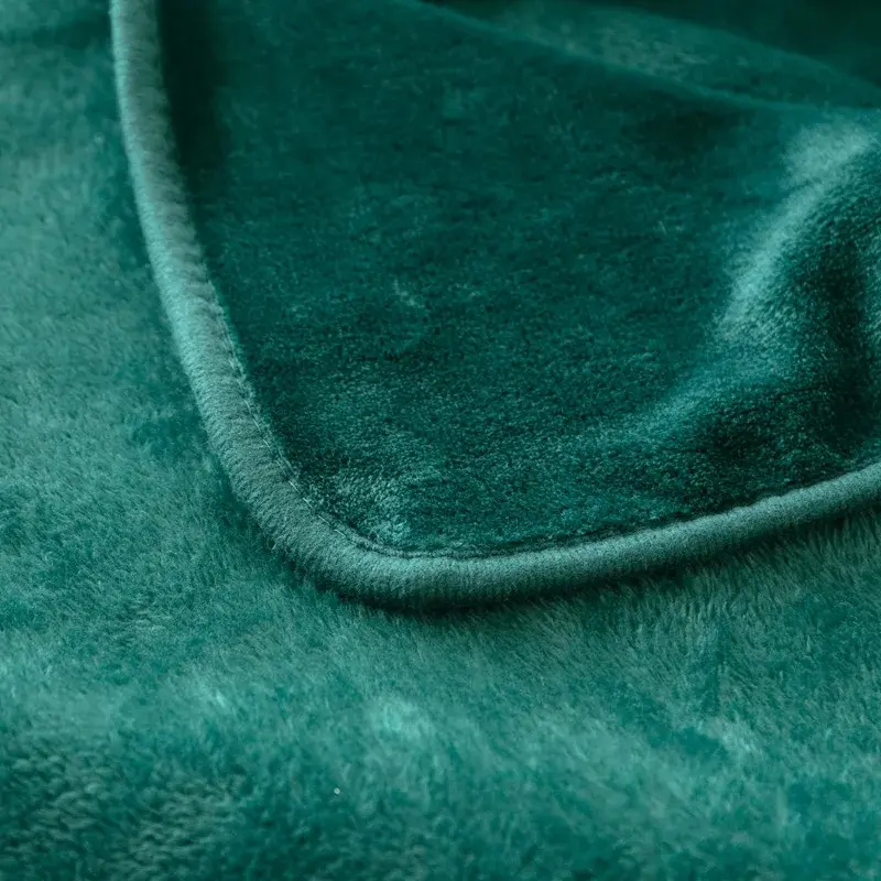 Soft Flannel Fleece Blanket Plush Velvet Throws,Dark Green Bed Linen Sheet Bedspread Home Office 200*230cm Summer Quilt