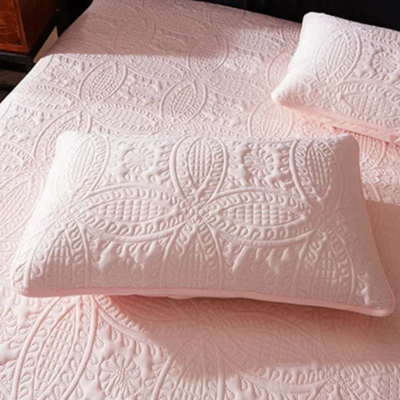 1pc 48*74cm Embossed Waterproof Pillowcase, White Embroidery Floral Pillow Cover,European Wedding Pillowcase Home Summer Bedding