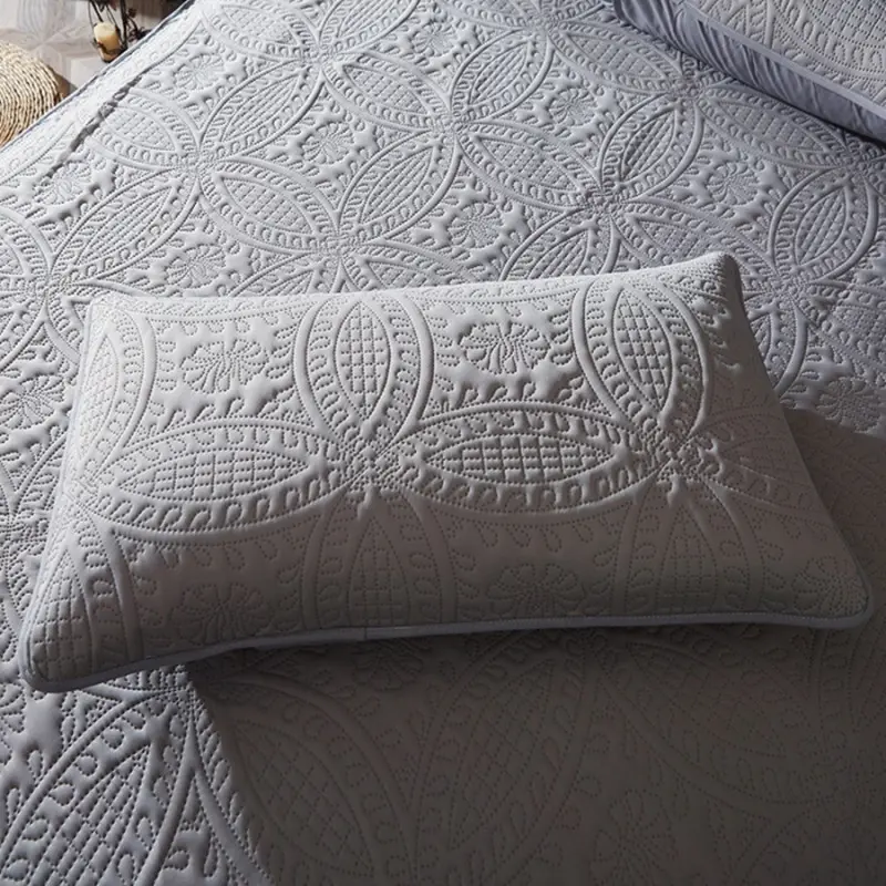 1pc 48*74cm Embossed Waterproof Pillowcase, White Embroidery Floral Pillow Cover,European Wedding Pillowcase Home Summer Bedding
