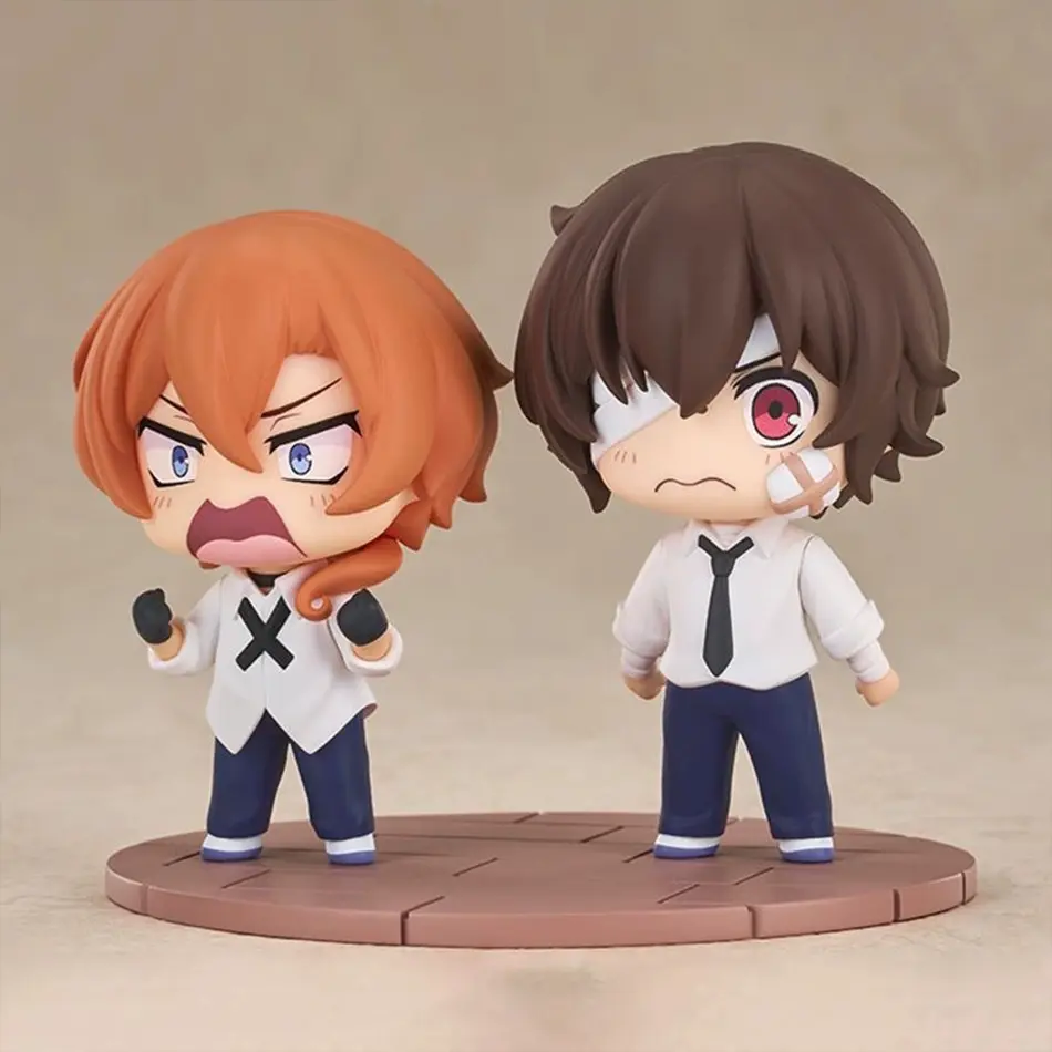 7cm Bungou Stray Dogs Anime Figure Kawaii Dazai Osamu Action Figure Cute Nakahara Chuuya Figurine PVC Collection Model Doll Toys