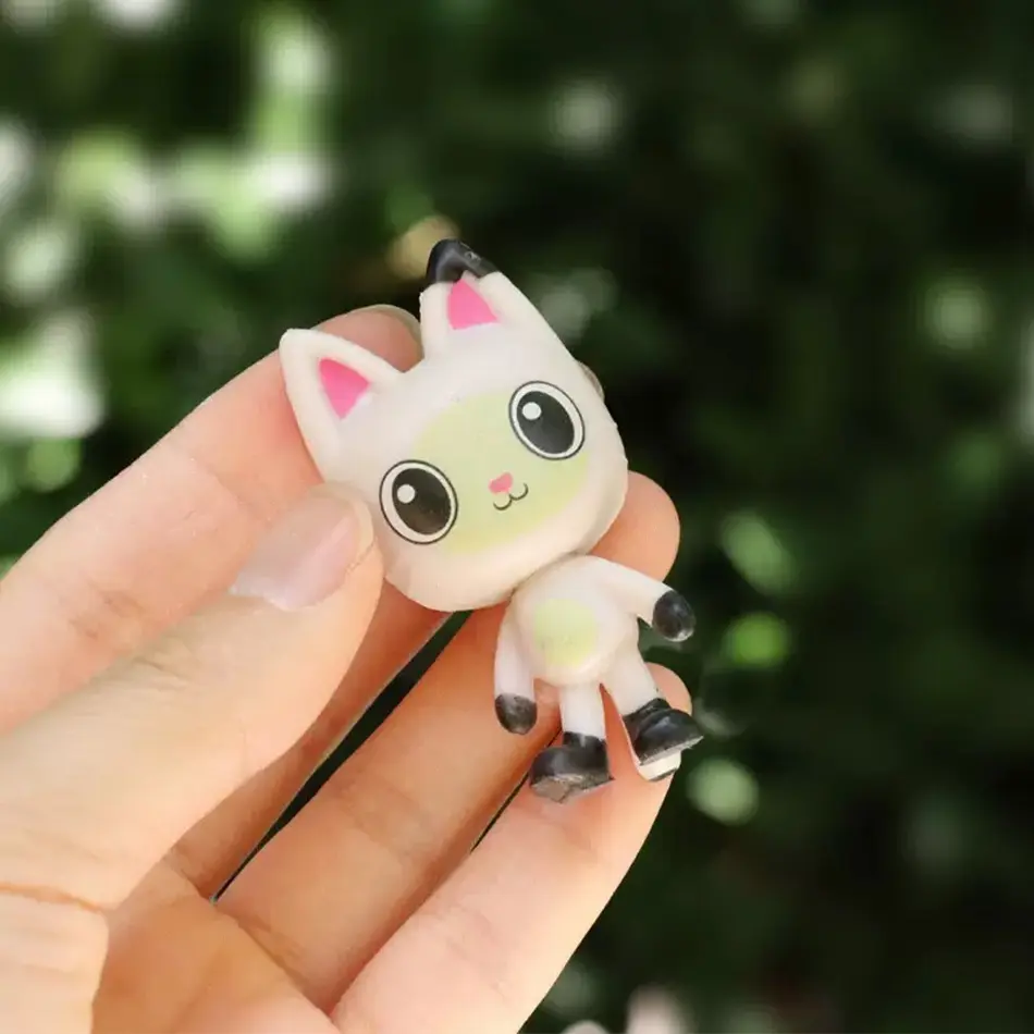 13pcs Gabby Dollhouse Anime Figure Toy Smiling Car Cat Hug Gaby Girl Dolls Mercat Cartoon Action Figure Kids Xmas Birthday Gifts
