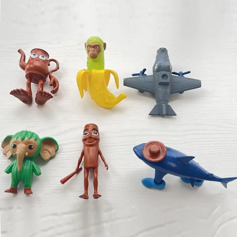 Italian Brainrot Tung Sahur Figure Toy Tralalero Tralala Figures Bombardino Crocodilo Shimpanzini Bananini Model Decor Doll Gift