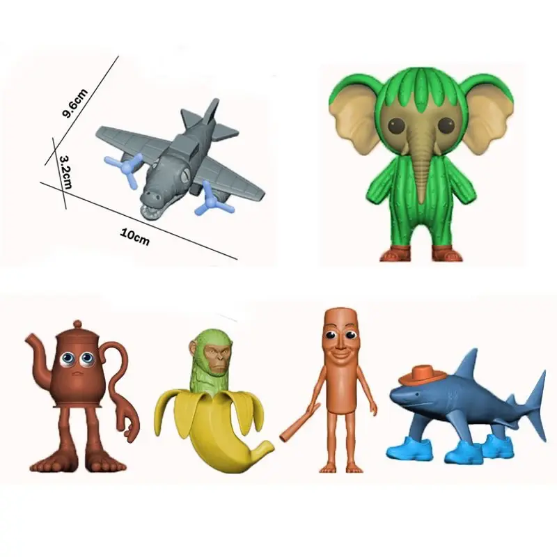 Italian Brainrot Tung Sahur Figure Toy Tralalero Tralala Figures Bombardino Crocodilo Shimpanzini Bananini Model Decor Doll Gift