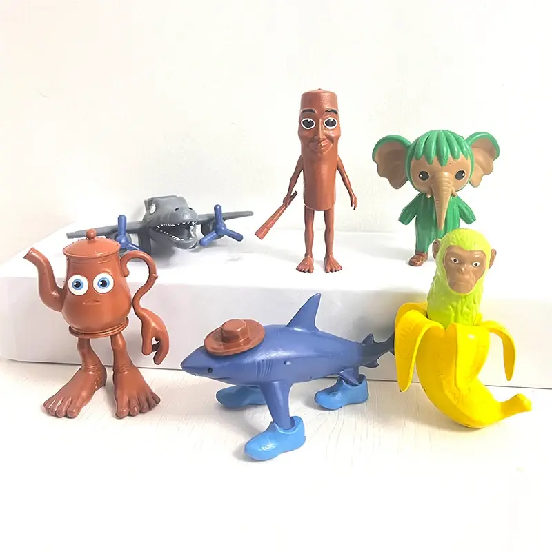 Italian Brainrot Tung Sahur Figure Toy Tralalero Tralala Figures Bombardino Crocodilo Shimpanzini Bananini Model Decor Doll Gift