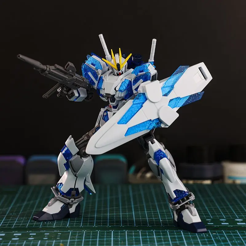 XINGJU 1/144 HG RX-9/C Narrative C-Packs Blue Color Assembly Action Figure Model Kit Toy for Collectors And Gifts
